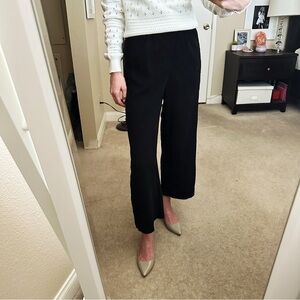 H&M Cropped Wide Leg Black Dress Pants Women’s Size 2